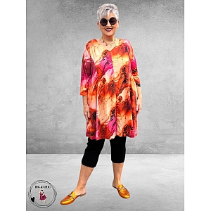 DYB Tuniek Oranje-Pink Abstract Print